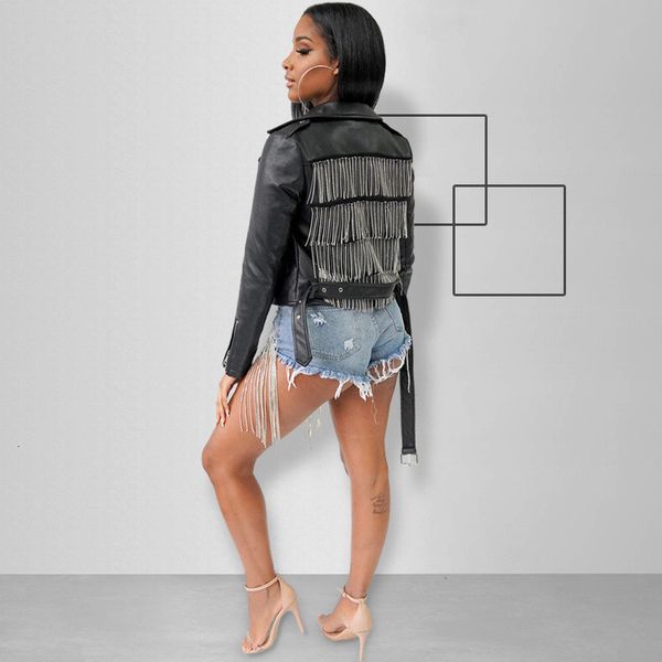 women jackets winter pu casual womens lapel neek coats fashion designer coat with tassel, Black
women jackets winter pu casual womens lapel neek coats fashion designer coat with tassel, Black