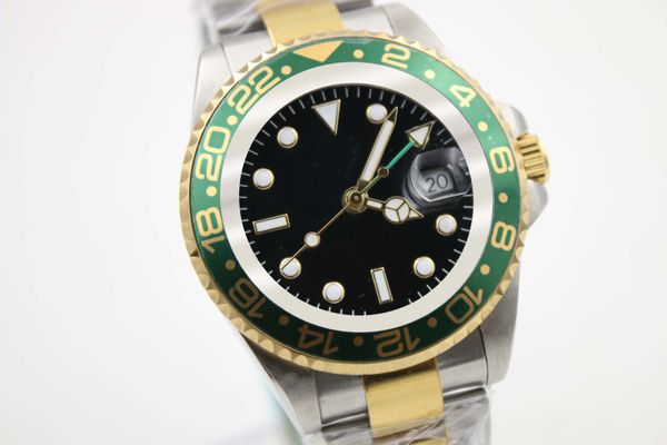 men's mechanical watch 116710 business casual modern silver gold stainless steel case green rim dial 4-pin calendar folding buckle stra, Slivery;brown
men's mechanical watch 116710 business casual modern silver gold stainless steel case green rim dial 4-pin calendar folding buckle stra, Slivery;brown