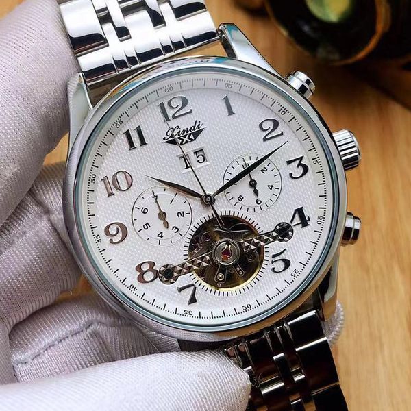 xindi 2021 mechanical automatic clock brand luxury multifunctional men aeroplane massive steel bracelet vlinder gesp, Slivery;brown
xindi 2021 mechanical automatic clock brand luxury multifunctional men aeroplane massive steel bracelet vlinder gesp, Slivery;brown