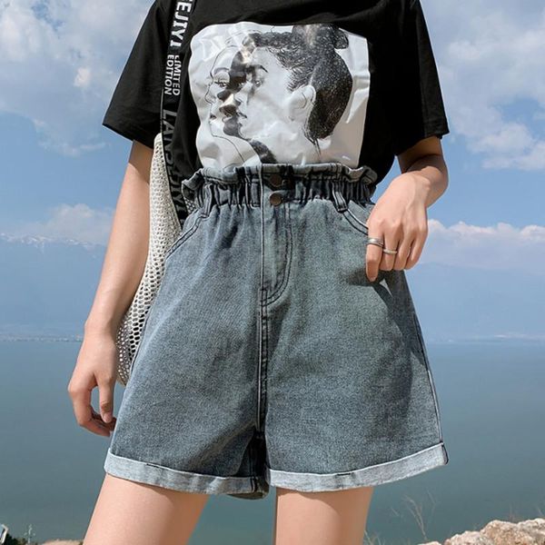 women's shorts summer wide-leg denim elastic band plus size 4xl 5xl loose comfortable high waist female streetwear jeans, White;black
women's shorts summer wide-leg denim elastic band plus size 4xl 5xl loose comfortable high waist female streetwear jeans, White;black