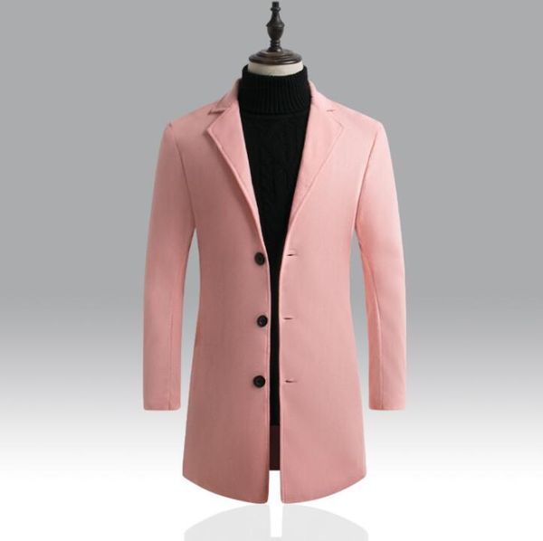 men's wool & blends autumn long woolen coat male trench casaco masculino pink korean style slim solid color jaqueta masculina plus size, Black
men's wool & blends autumn long woolen coat male trench casaco masculino pink korean style slim solid color jaqueta masculina plus size, Black