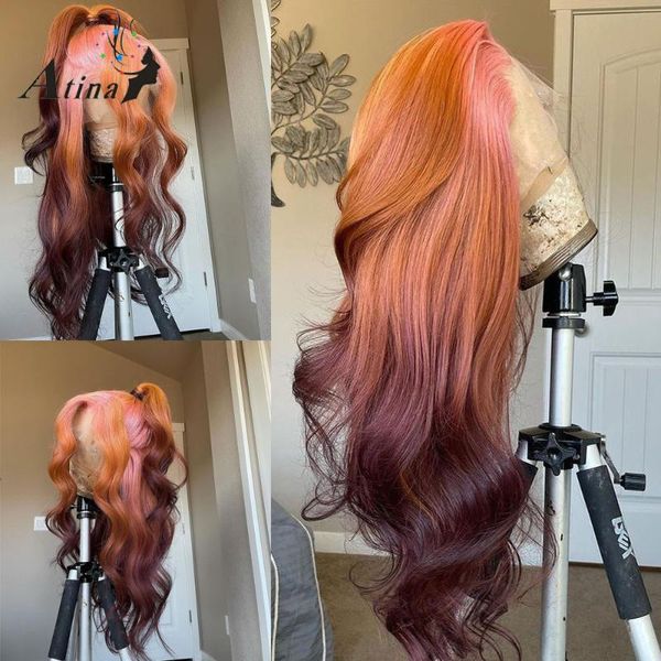 ombre pink colored lace front human hair wig preplucked orange body wave bleach knots hd transparent with baby remy wigs, Black;brown
ombre pink colored lace front human hair wig preplucked orange body wave bleach knots hd transparent with baby remy wigs, Black;brown
