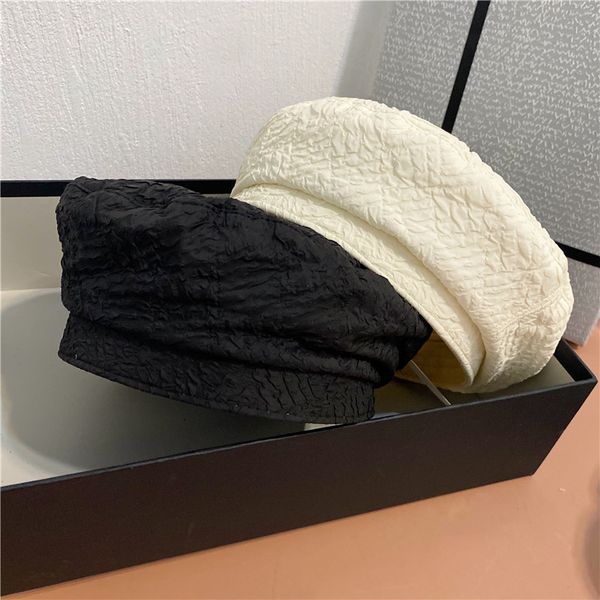 pleated flat beret women's spring and summer thin breathable solid color artist simple bud hat, Yellow
pleated flat beret women's spring and summer thin breathable solid color artist simple bud hat, Yellow