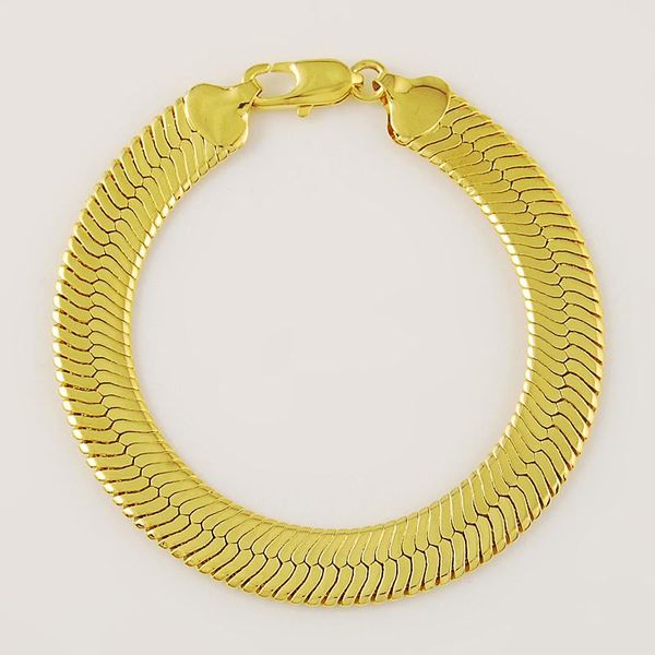 charm bracelets fashion 24k gold color men's 10mm chain 20cm long cute bracelet women & men jewelry wholesale price, Golden;silver
charm bracelets fashion 24k gold color men's 10mm chain 20cm long cute bracelet women & men jewelry wholesale price, Golden;silver