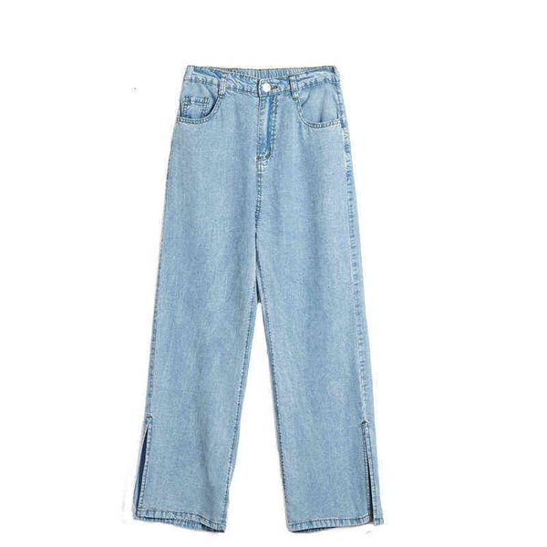 tencel jeans split women's summer 2021 thin high waist loose straight ice wide leg pants, Blue
tencel jeans split women's summer 2021 thin high waist loose straight ice wide leg pants, Blue