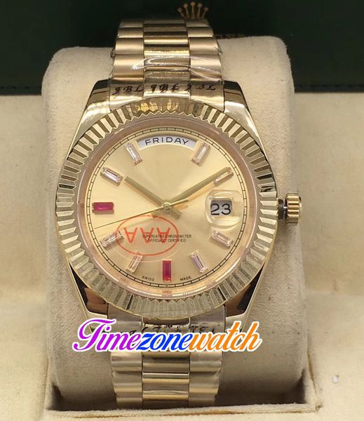 41mm day date a2813 automatic mens watch 18k yellow gold fluted bezel champagne dial diamond stick markers stainless steel bracelet watches, Slivery;brown
41mm day date a2813 automatic mens watch 18k yellow gold fluted bezel champagne dial diamond stick markers stainless steel bracelet watches, Slivery;brown