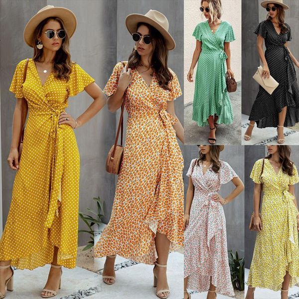 summer casual boho flower womens dresses floral printed beach long v neck ruffle bodycon party female vestido, Black;gray
summer casual boho flower womens dresses floral printed beach long v neck ruffle bodycon party female vestido, Black;gray