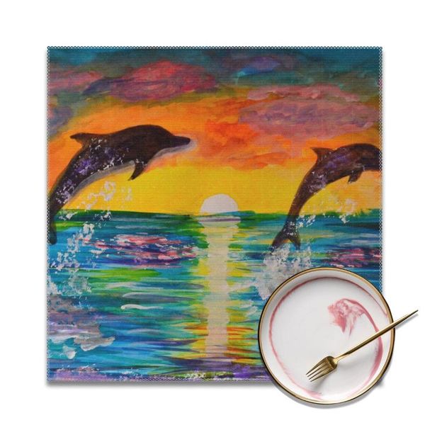 mats & pads 4 pieces placemats for dining table mat dolphins jumps out sea non-slip placemat set in kitchen accessories cup wine pad
mats & pads 4 pieces placemats for dining table mat dolphins jumps out sea non-slip placemat set in kitchen accessories cup wine pad