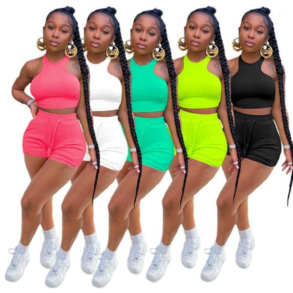 women's tracksuits women set solid sleeveless crop sheath elastic high waist shorts 2 piece sets fashion tracksuit summer casual outfit, Gray
women's tracksuits women set solid sleeveless crop sheath elastic high waist shorts 2 piece sets fashion tracksuit summer casual outfit, Gray