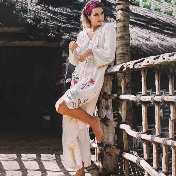 boho loose embroidery white women es summer autumn long sleeve v neck ladies floral beach hippie midi, Black;gray
boho loose embroidery white women es summer autumn long sleeve v neck ladies floral beach hippie midi, Black;gray