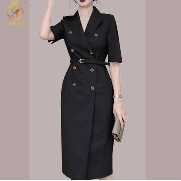 arrival korean fashion chic double breasted black dresses for women office lady short sleeve summer robe 210520, Black;gray
arrival korean fashion chic double breasted black dresses for women office lady short sleeve summer robe 210520, Black;gray