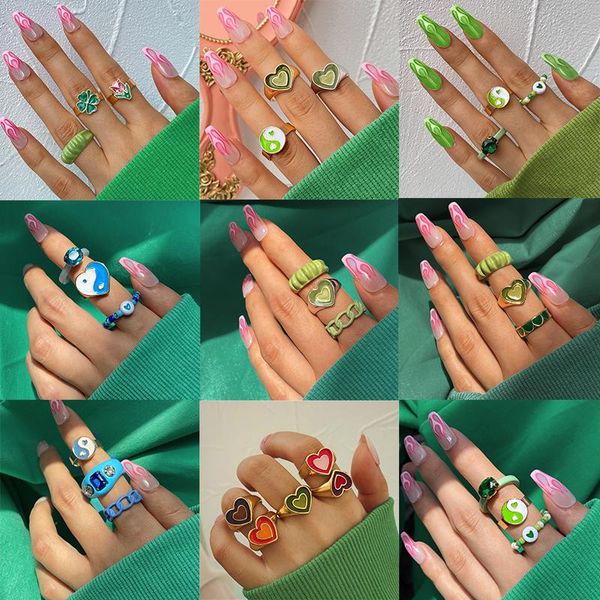 cluster rings 17km trendy love green heart set for women couples sweet colorful acrylic resin chain couple ring wholesale jewelry, Golden;silver
cluster rings 17km trendy love green heart set for women couples sweet colorful acrylic resin chain couple ring wholesale jewelry, Golden;silver