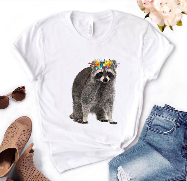 raccoon floral print and women mens cotton casual funny for lady yong girl tee pm 162, White;black
raccoon floral print and women mens cotton casual funny for lady yong girl tee pm 162, White;black