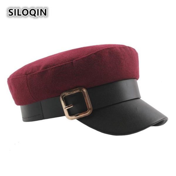 berets siloqin trend snapback autumn winter woman's quality military hat fashion keep warm flat caps leisure tourism sports cap gorras, Blue;gray
berets siloqin trend snapback autumn winter woman's quality military hat fashion keep warm flat caps leisure tourism sports cap gorras, Blue;gray