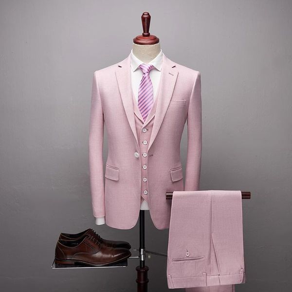 men's suits & blazers (jacket+pants+vest) fashion pink 3 piece groom tuexdos for wedding formal prom suit party evening blazer custom m, White;black
men's suits & blazers (jacket+pants+vest) fashion pink 3 piece groom tuexdos for wedding formal prom suit party evening blazer custom m, White;black