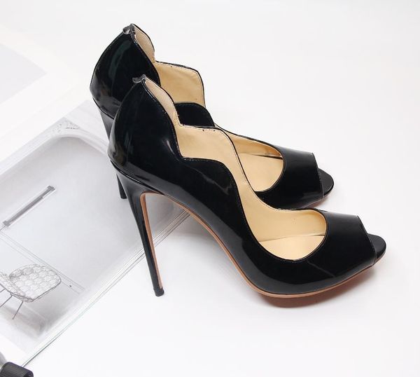 dress shoes women pumps high heels 2021 summer wavy edge round toe solid color female thin fashion, Black
dress shoes women pumps high heels 2021 summer wavy edge round toe solid color female thin fashion, Black