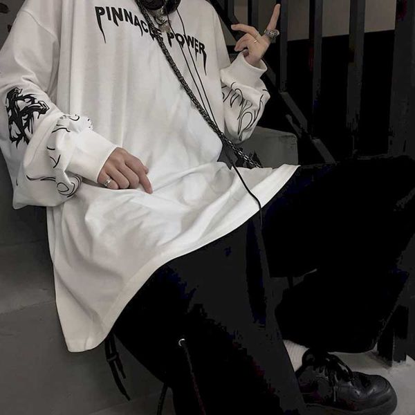 autumn thin trend printing couple round ne long-sleeved t-shirt net red mid-length wild loose loose autumn thin da, Black
autumn thin trend printing couple round ne long-sleeved t-shirt net red mid-length wild loose loose autumn thin da, Black