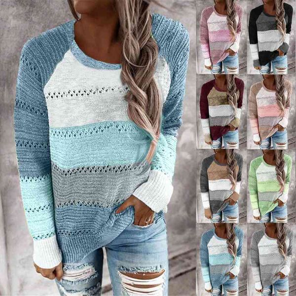 fashion women sweater autumn casual patchwork o-neck long sleeves winter striped elegant knitted sweater pullover jumpers, White;black
fashion women sweater autumn casual patchwork o-neck long sleeves winter striped elegant knitted sweater pullover jumpers, White;black