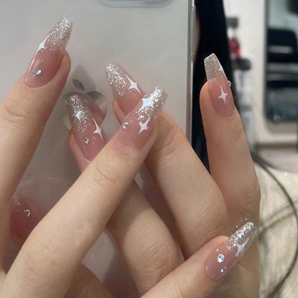 false nails 24pcs fake with glue ballet stars wear long paragraph fashion manicure patch wearable nail press on to, Red;gold
false nails 24pcs fake with glue ballet stars wear long paragraph fashion manicure patch wearable nail press on to, Red;gold