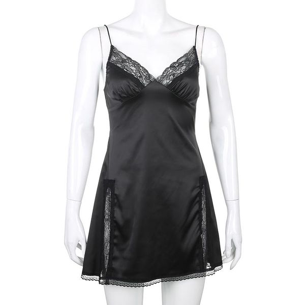 casual dresses y2k aesthetic cute satin mini dress women lace trim brown vintage kawaii clothes sleeveless v neck e girl, Black;gray
casual dresses y2k aesthetic cute satin mini dress women lace trim brown vintage kawaii clothes sleeveless v neck e girl, Black;gray