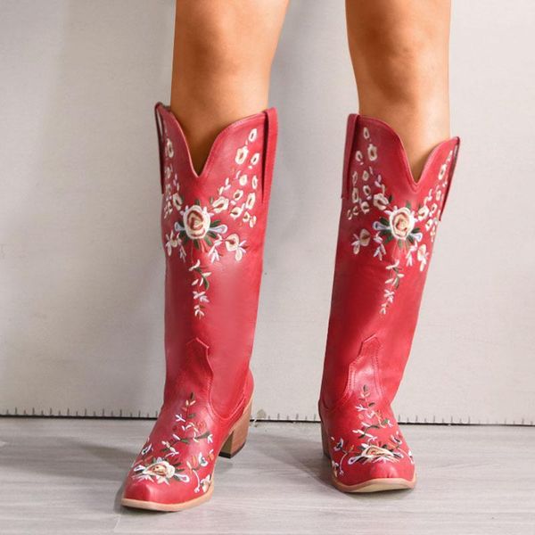 boots women's pointed toe square thick heels knee-high ankle pu leather printed flower booties autmun winter travelling camping, Black
boots women's pointed toe square thick heels knee-high ankle pu leather printed flower booties autmun winter travelling camping, Black
