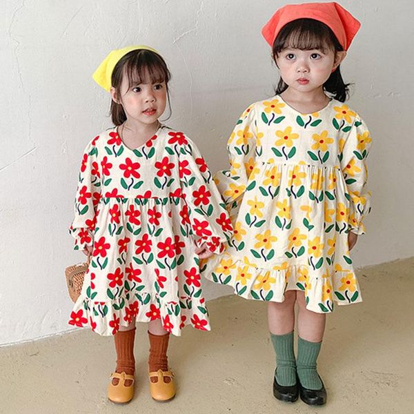 girl's dresses autumn winter dress for girls floral children long sleeve baby princess toddler costume pretty outfits, Red;yellow
girl's dresses autumn winter dress for girls floral children long sleeve baby princess toddler costume pretty outfits, Red;yellow