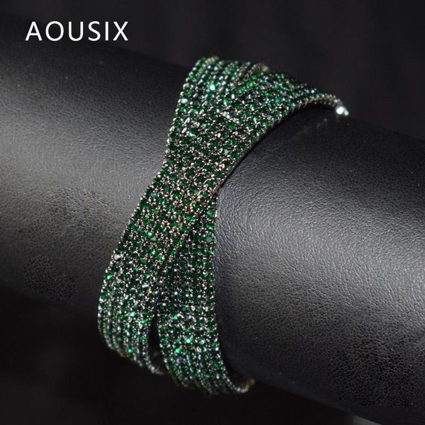 bangle luxurious white green crystal cross for women with bling wrap bracelets wedding party jewelry gift, Black
bangle luxurious white green crystal cross for women with bling wrap bracelets wedding party jewelry gift, Black