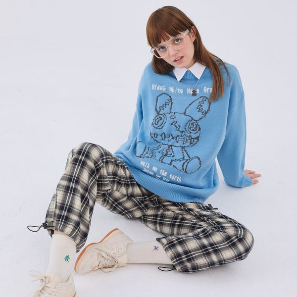 sweaters kawaii from the blue cartoon drawings of vintage retro mesh sweaters harajuku women's clothes pull homme 2021 sweater spring, White;black
sweaters kawaii from the blue cartoon drawings of vintage retro mesh sweaters harajuku women's clothes pull homme 2021 sweater spring, White;black