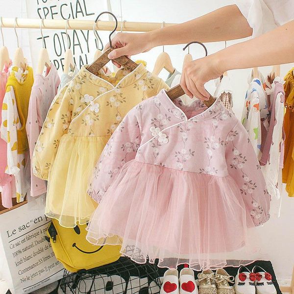 girl's dresses 2021 autumn infant cheongsam long-sleeved princess dress, cute female baby mesh dress, Red;yellow
girl's dresses 2021 autumn infant cheongsam long-sleeved princess dress, cute female baby mesh dress, Red;yellow