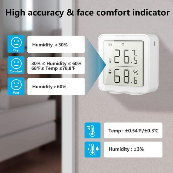 smart home control wifi wireless temperature and humidity sensor detector alarm indoor intelligent linkage low-consumption 2021
smart home control wifi wireless temperature and humidity sensor detector alarm indoor intelligent linkage low-consumption 2021