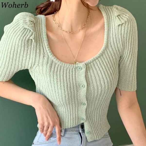 knitted cropped sweaters women square collar puff sleeve cardigan sueter mujer korean fashion slim sweet mujer 95012 210417, White;black
knitted cropped sweaters women square collar puff sleeve cardigan sueter mujer korean fashion slim sweet mujer 95012 210417, White;black