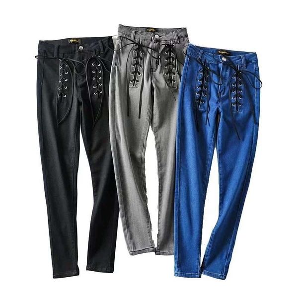 women's jeans spring and autumn style high waistband leggings design sense elastic pencil capris pants dxpd, Blue
women's jeans spring and autumn style high waistband leggings design sense elastic pencil capris pants dxpd, Blue