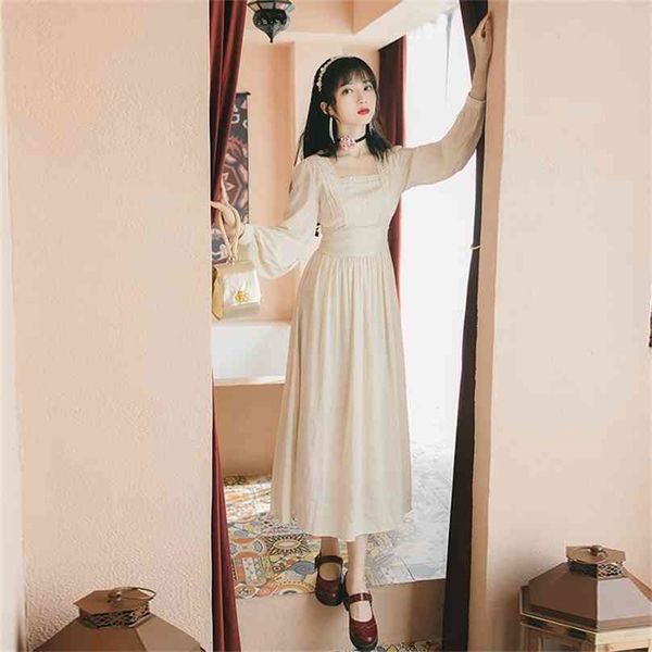 women evening party dress cotton floral embroidery elegant full sleeve square collar mid-calf spring summer 210603, Black;gray
women evening party dress cotton floral embroidery elegant full sleeve square collar mid-calf spring summer 210603, Black;gray