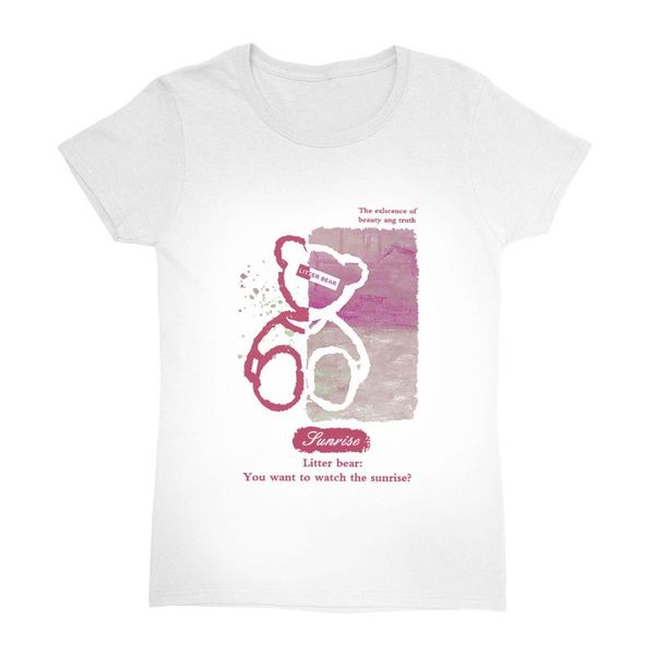 women's t-shirt cute pink litter bear cartoon t shirt girly harajuku tees short sleeve round neck t-shirts cotton girls clothing, White
women's t-shirt cute pink litter bear cartoon t shirt girly harajuku tees short sleeve round neck t-shirts cotton girls clothing, White