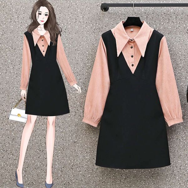 casual dresses dress large women's spring wick splicing show thin a word fake two dr 4l3i, Black;gray
casual dresses dress large women's spring wick splicing show thin a word fake two dr 4l3i, Black;gray