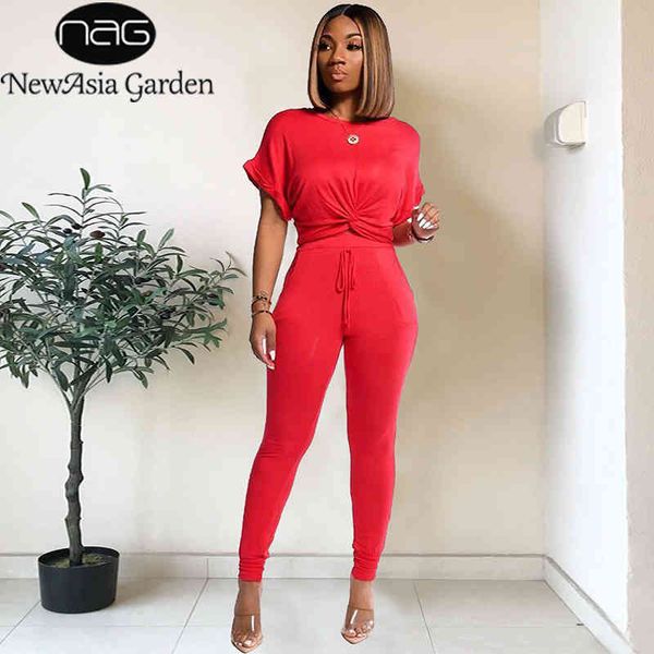 newasia casual solid two piece set summer o neck crop pants 2 piece set women short sleeve sportswear fitness tracksuit 210413, White
newasia casual solid two piece set summer o neck crop pants 2 piece set women short sleeve sportswear fitness tracksuit 210413, White