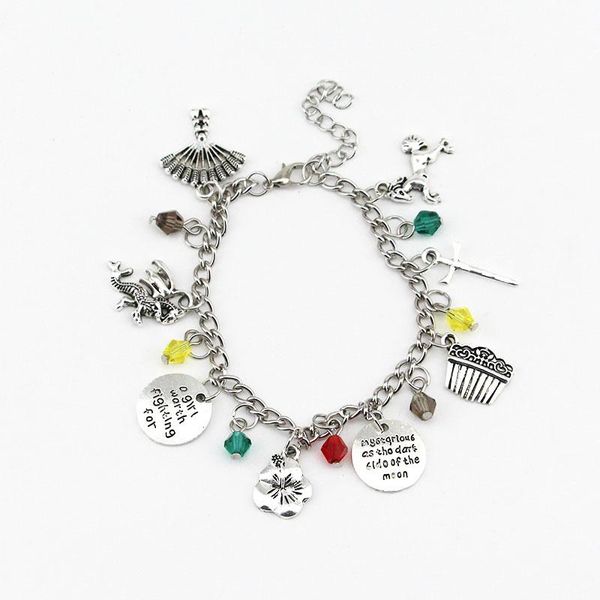 link, chain a girl worth fighting for mulan charms pendants bangles bracelets anklets wristlet chian links women accessories, Black
link, chain a girl worth fighting for mulan charms pendants bangles bracelets anklets wristlet chian links women accessories, Black