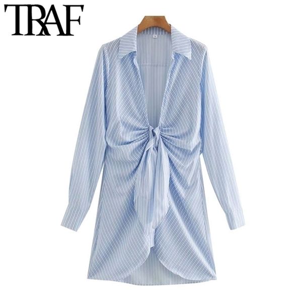traf women chic fashion with knot striped pleated mini dress vintage long sleeve irregular female dresses mujer 210701, Black;gray
traf women chic fashion with knot striped pleated mini dress vintage long sleeve irregular female dresses mujer 210701, Black;gray