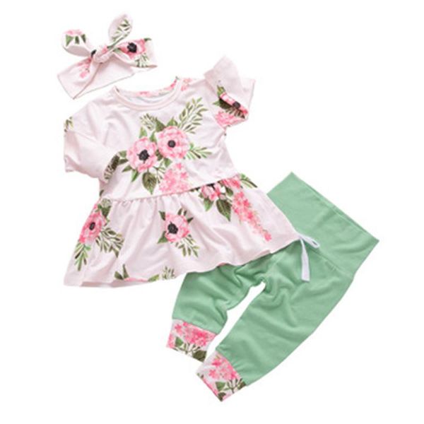 clothing sets baby girl suit floral t-shirt dress polka dot leggings three-piece spring and autumn children's cute, White
clothing sets baby girl suit floral t-shirt dress polka dot leggings three-piece spring and autumn children's cute, White