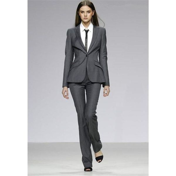 women's suits & blazers custom gray formal uniform slim 2 piece business women work wear professional pants sets office, White;black
women's suits & blazers custom gray formal uniform slim 2 piece business women work wear professional pants sets office, White;black