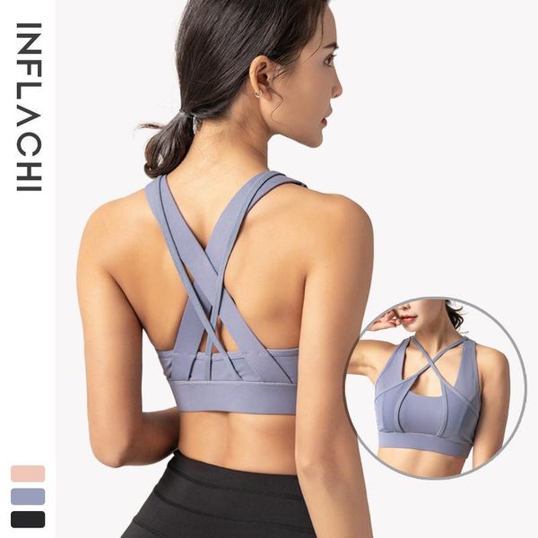gym clothing 2021 o neck sport womens high strength quakeproof fitness bra front cross women removable chest pad sports yoga vest, White;black
gym clothing 2021 o neck sport womens high strength quakeproof fitness bra front cross women removable chest pad sports yoga vest, White;black