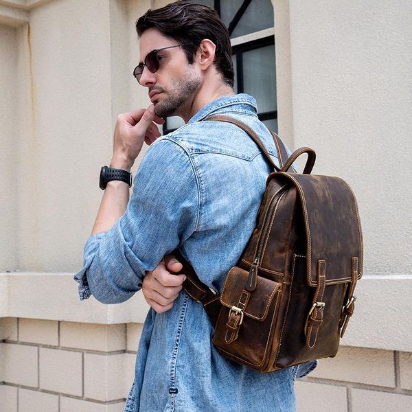 backpack men's retro for men and women bag travel double shoulder 
backpack men's retro for men and women bag travel double shoulder
