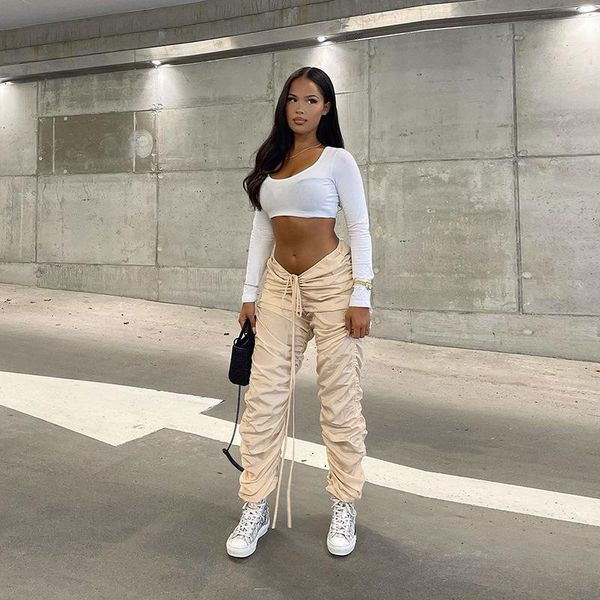 women's pants & capris fashion folds leggings fitness casual loose high street elastic waist trousers female long autumn, Black;white
women's pants & capris fashion folds leggings fitness casual loose high street elastic waist trousers female long autumn, Black;white
