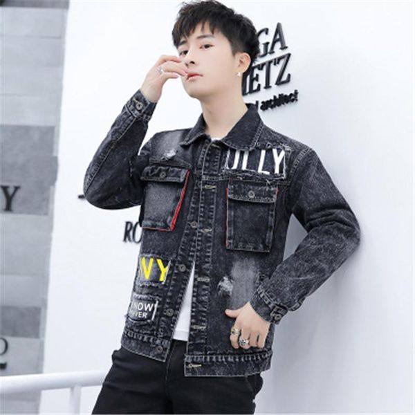 mens denim jackets fashion trend long sleeve casual buttons coats designer male autumn pocket single breasted lapel neck denim outerwear, Black;brown
mens denim jackets fashion trend long sleeve casual buttons coats designer male autumn pocket single breasted lapel neck denim outerwear, Black;brown