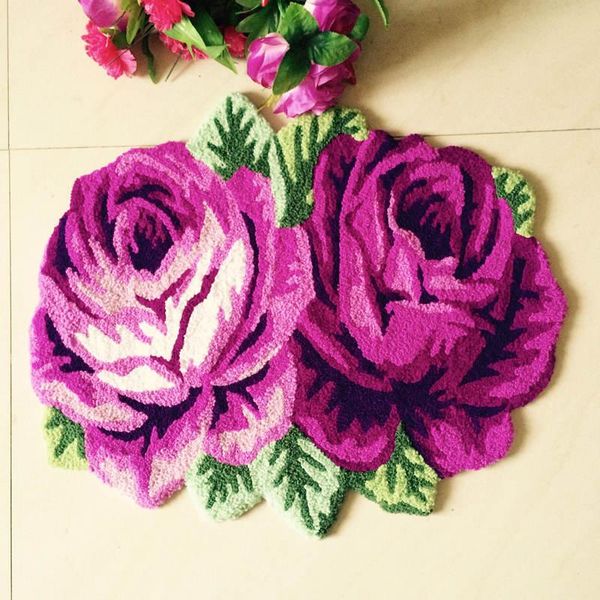 carpets handmade 2 rose art rug for bedroom/bedside 3d carpet romantic purple pink 70*60cm
carpets handmade 2 rose art rug for bedroom/bedside 3d carpet romantic purple pink 70*60cm