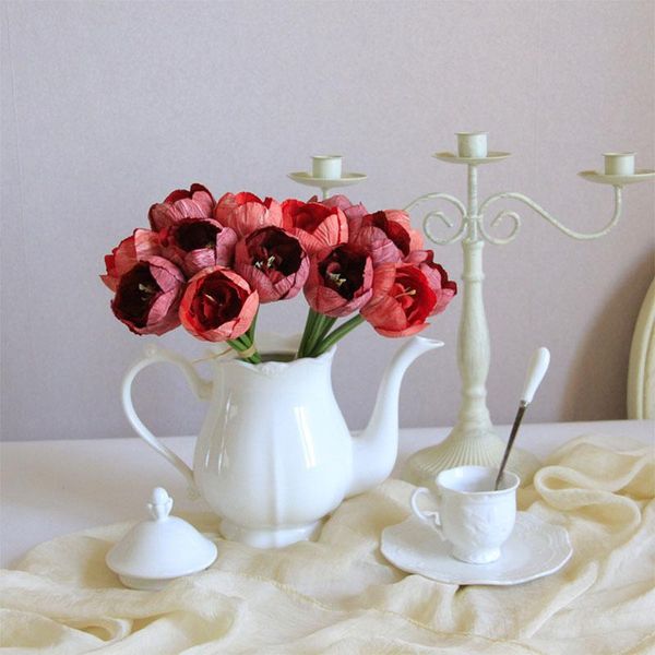 decorative flowers & wreaths 7 heads simulation tulip latex stem silk flower for wedding bride holding bouquet home table decoration tulips 
decorative flowers & wreaths 7 heads simulation tulip latex stem silk flower for wedding bride holding bouquet home table decoration tulips