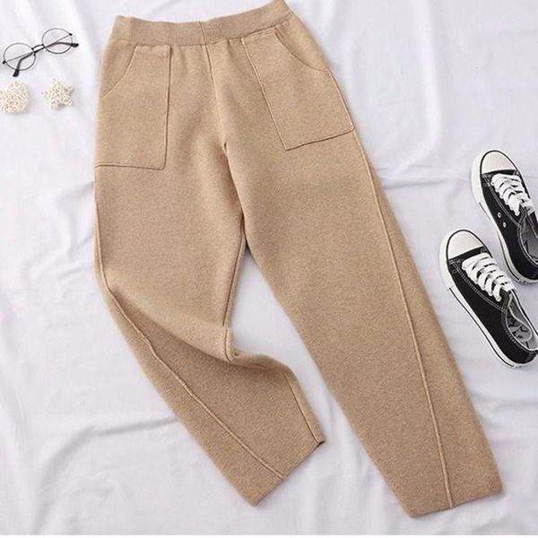 women's pants & capris winter knitted jogging women thicken warm high waist casual sweatwear sweaters ankle-length koreand loose trouse, Black;white
women's pants & capris winter knitted jogging women thicken warm high waist casual sweatwear sweaters ankle-length koreand loose trouse, Black;white