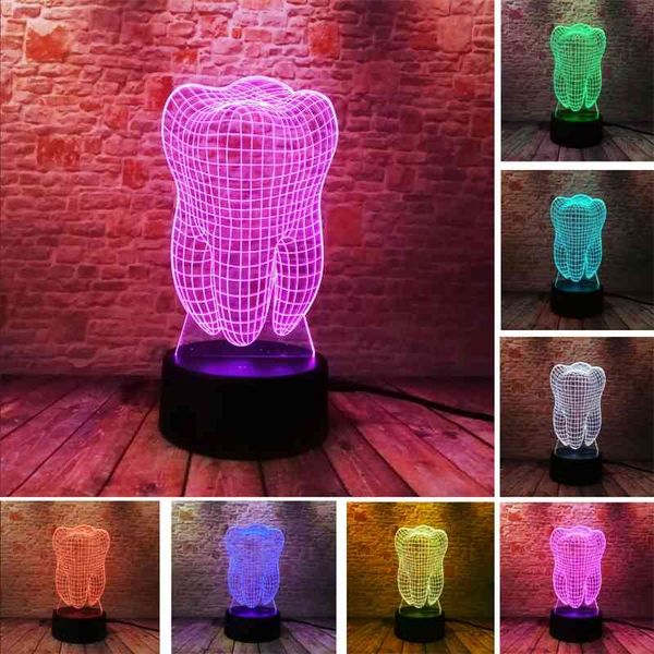 new fantastic illusion tooth 3d led night light colorful kids baby bedroom atmosphere touch table cool lamp decor dentist child
new fantastic illusion tooth 3d led night light colorful kids baby bedroom atmosphere touch table cool lamp decor dentist child