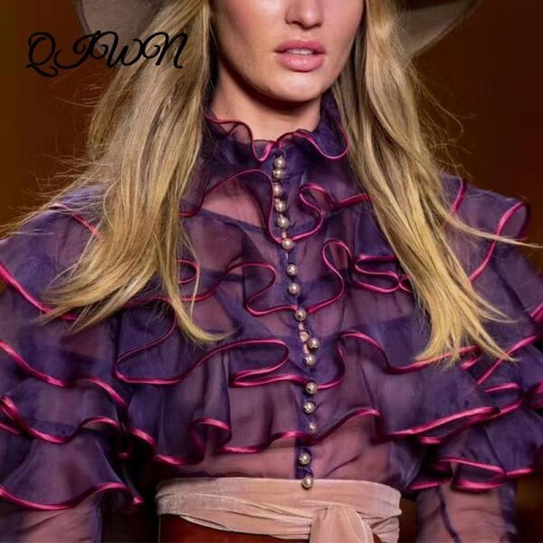 women's blouses & shirts runway women summer luxury layered ruffles cake trumpet sleeve blouse tide brand design elegant purple shirt c, White
women's blouses & shirts runway women summer luxury layered ruffles cake trumpet sleeve blouse tide brand design elegant purple shirt c, White