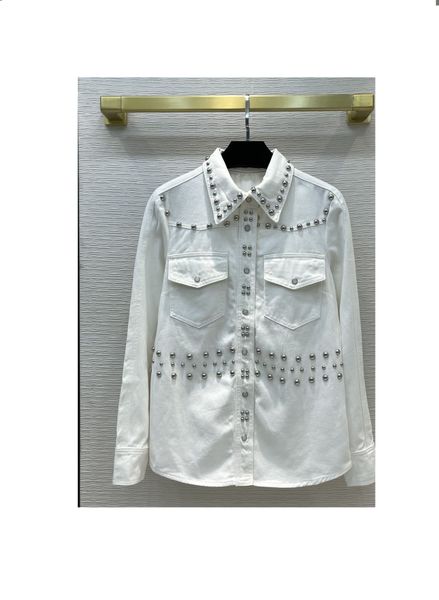 2021 autumn winter long sleeve lapel neck beads milan runway shirts designer shirts brand same style shirts 0910-10, White
2021 autumn winter long sleeve lapel neck beads milan runway shirts designer shirts brand same style shirts 0910-10, White